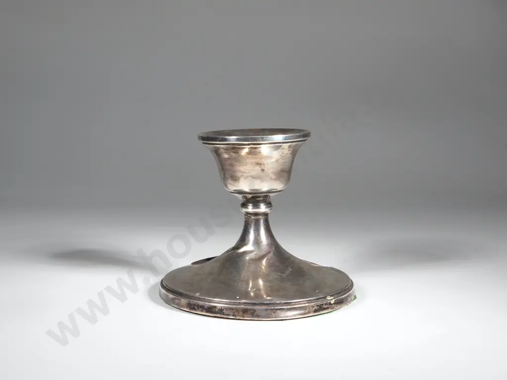 Sterling Silver Capstan Candlestick. A/F Image 1++
