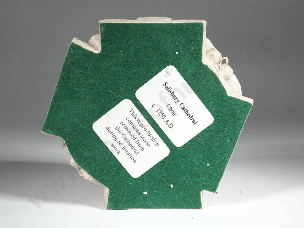 Carved Stone Cathedral Roof Boss Keystone Souvenir Image 1++