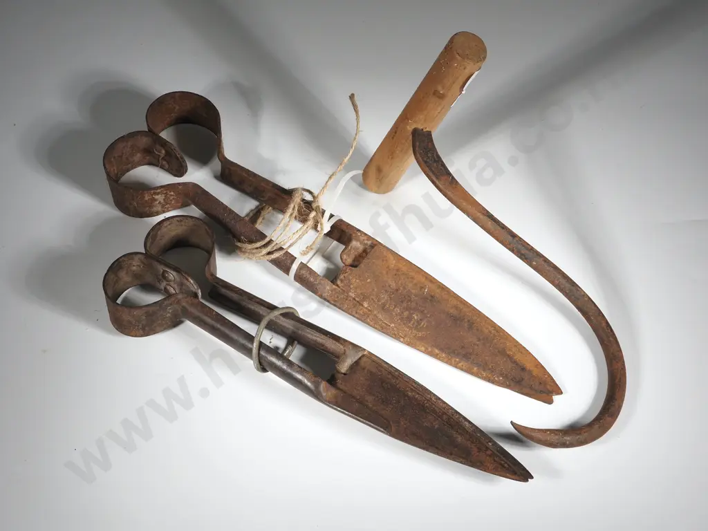 Pair Of Garden Shears & A Hay Bale Hook  Image 1++