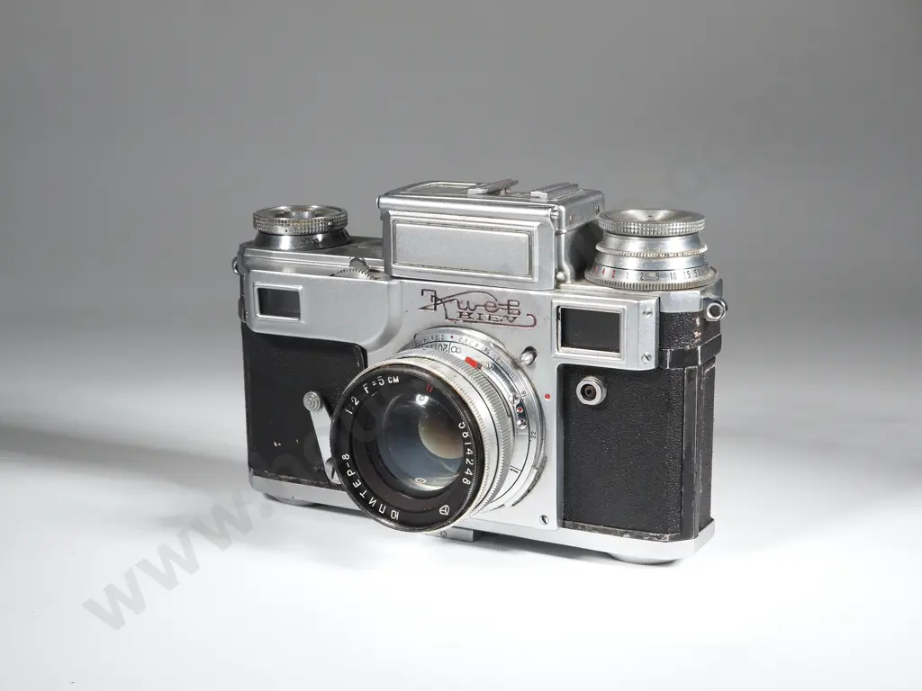 Rare Vintage SOVIET Kiev-4 Rangefinder Camera w Jupiter -8M 50mm 1:2 f=5 CM Lens Image 1++