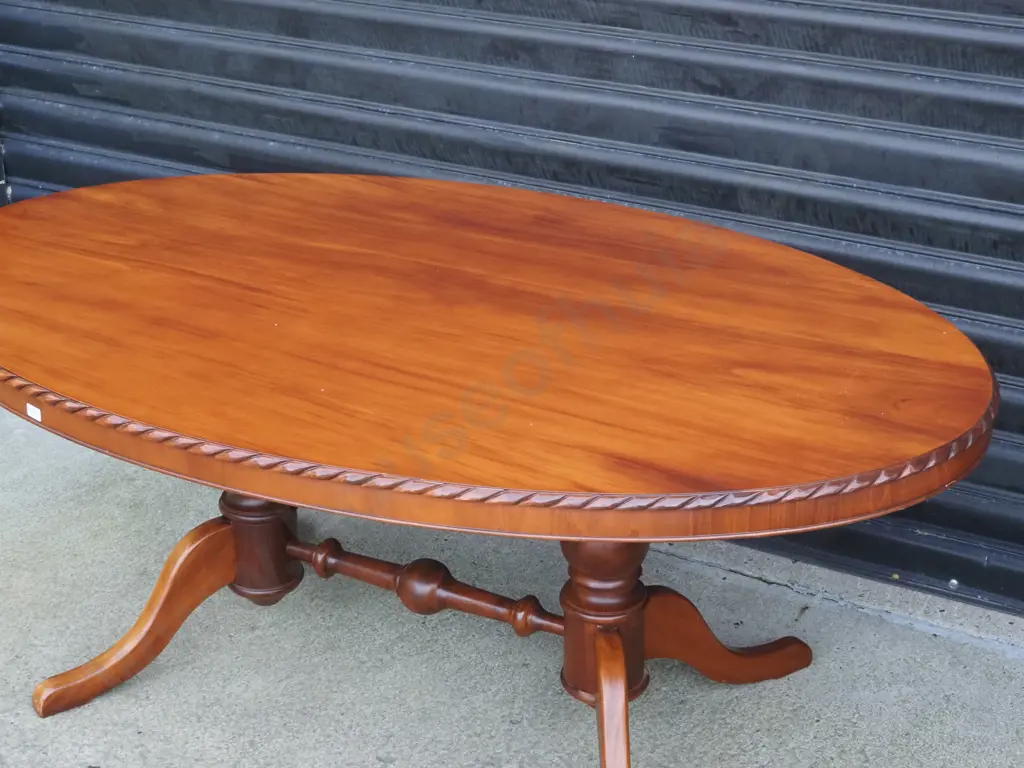 Rose & Heather Twin Pedestal Base Rimu Table Image 1++