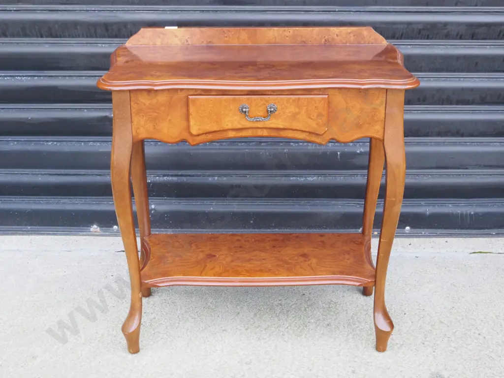 Blackleys Walnut Side Table with Frieze Drawer Image 1++