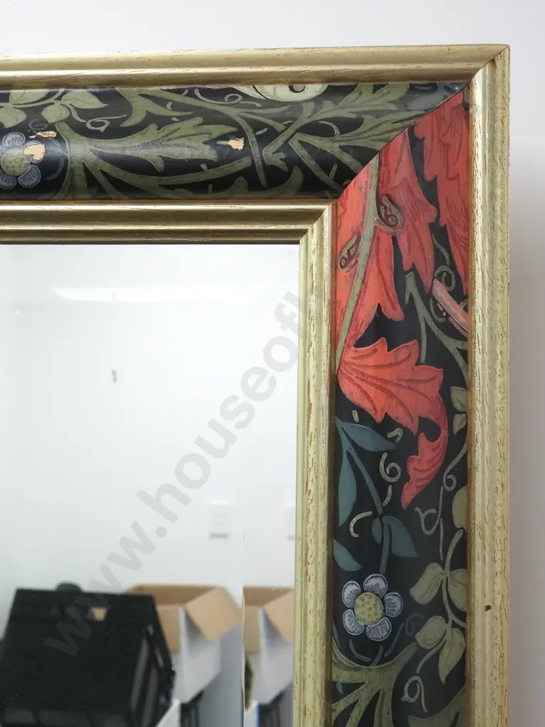 Bevelled Wall Mirror With Art Nouveau Surround  Image 1++