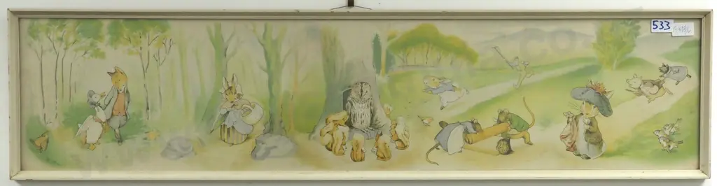Vintage Pair of 'Beatrix Potter' Nursery Prints. Image 1++