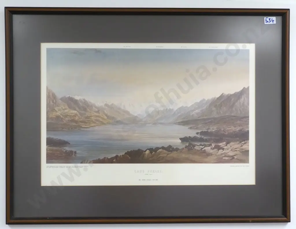 John Gully. Lake Pukaki. Limited Edition Reproduction Print. Image 1++