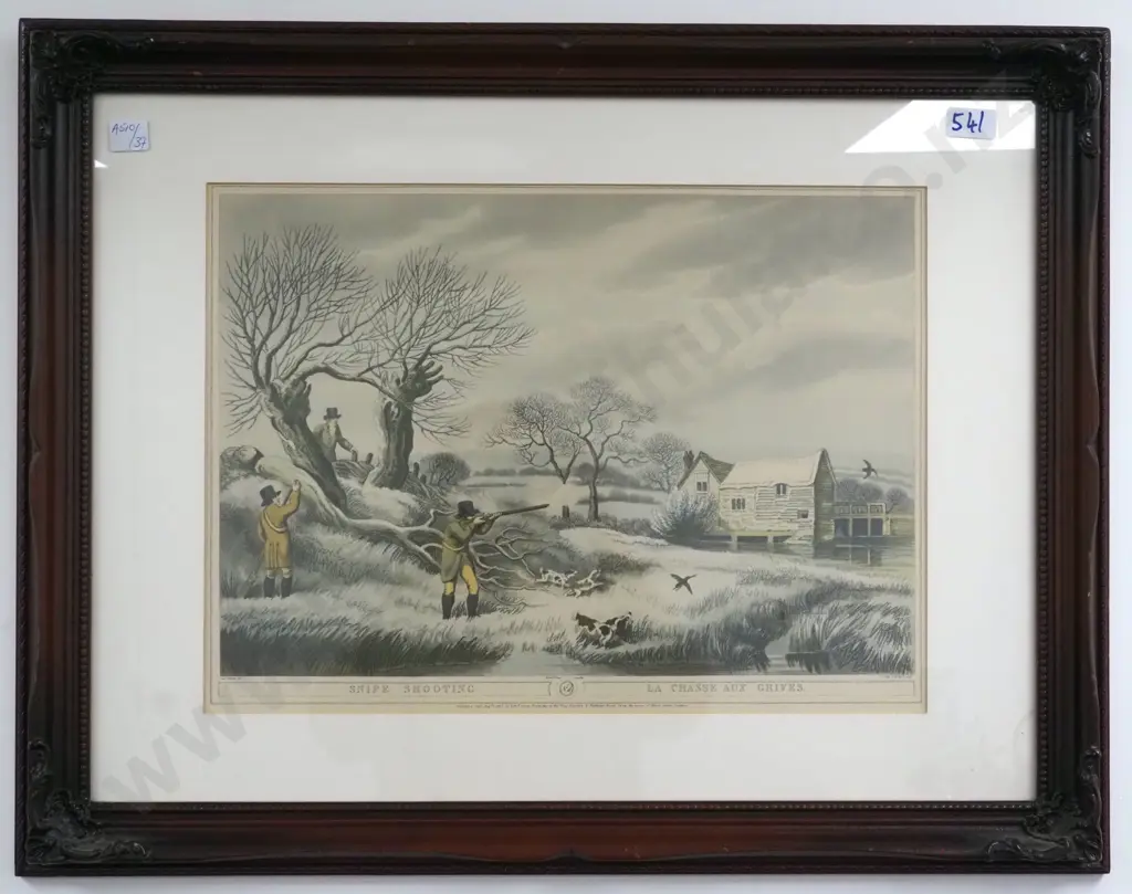 Sam Howett. 1807. Snipe Shooting.  La Chasse Aux Grives. Framed Print Number 16. Image 1++