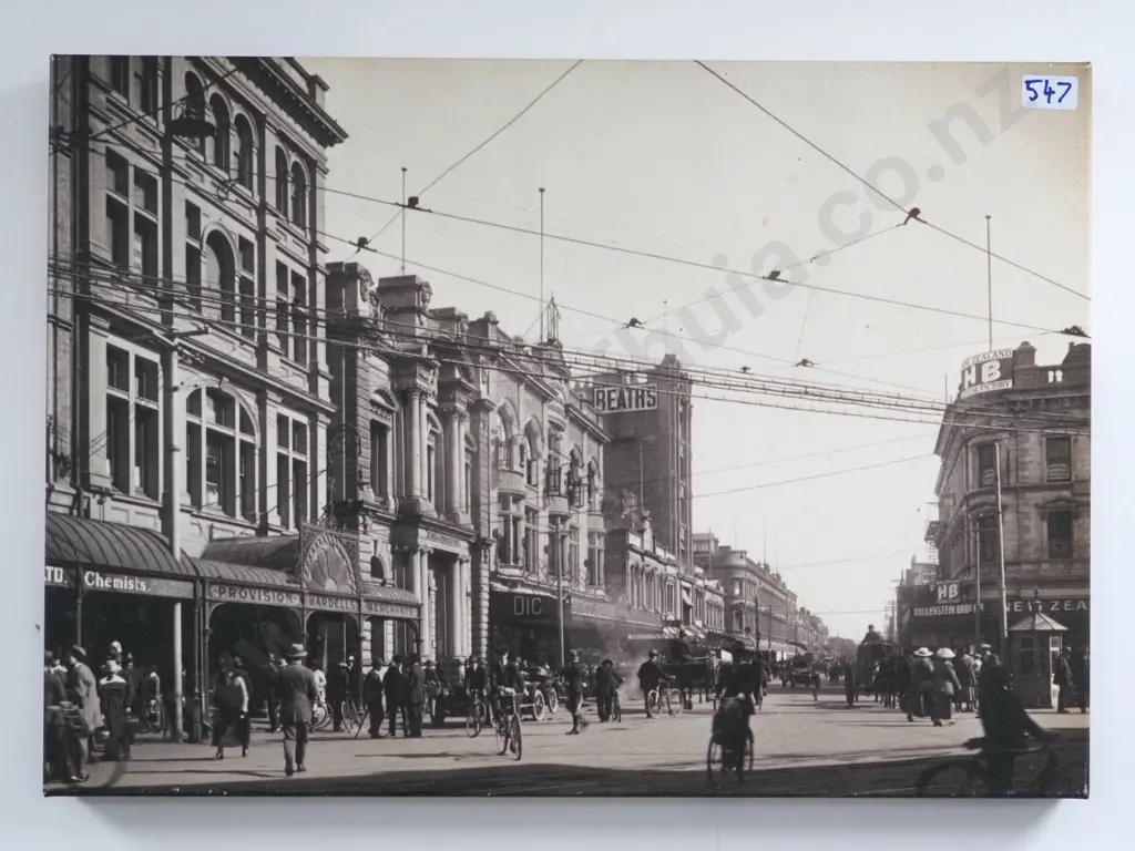 Photograph On Canvas. Cashel Street 1919. 430 x 600mm  Image 1++