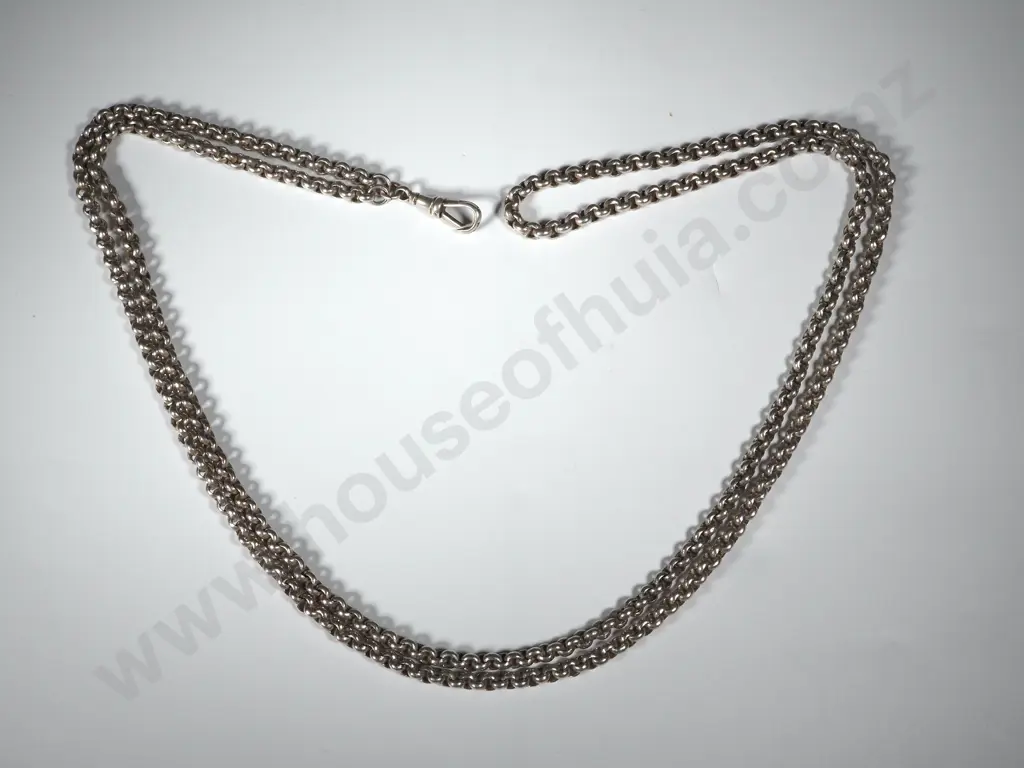 Heavy Sterling Silver Belcher Link Muff Chain Image 1++
