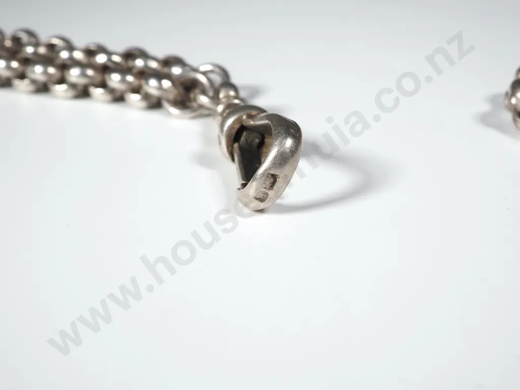 Heavy Sterling Silver Belcher Link Muff Chain Image 1++