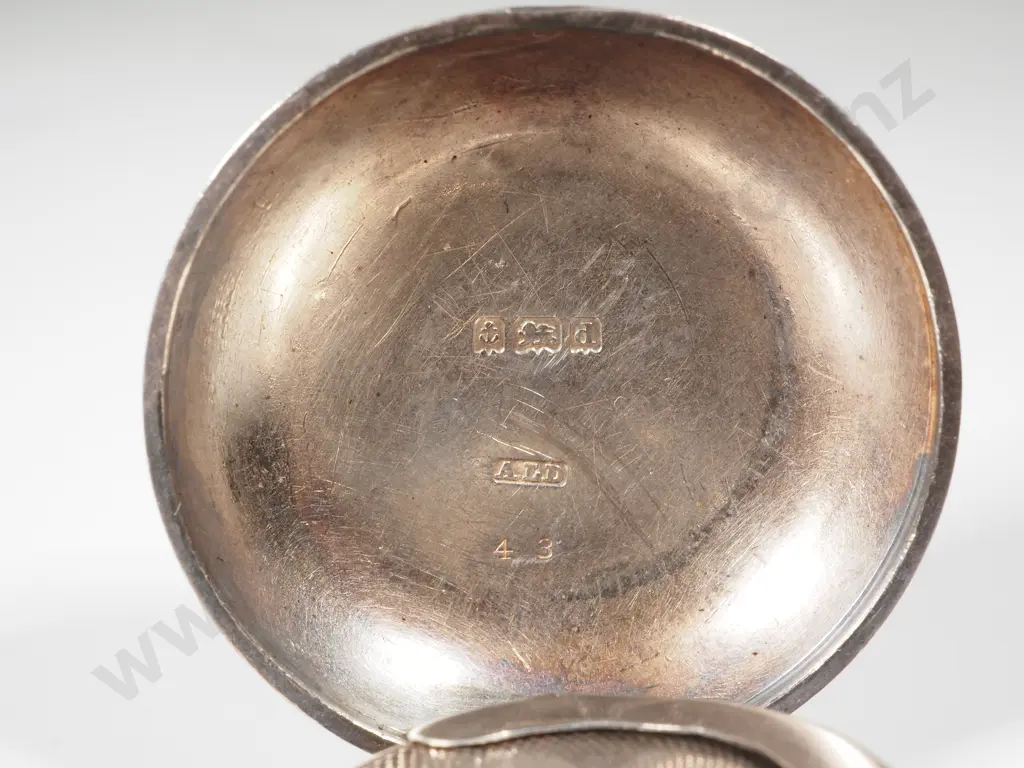 Sterling Silver Sovereign Case w Decorative Engraving Image 1++