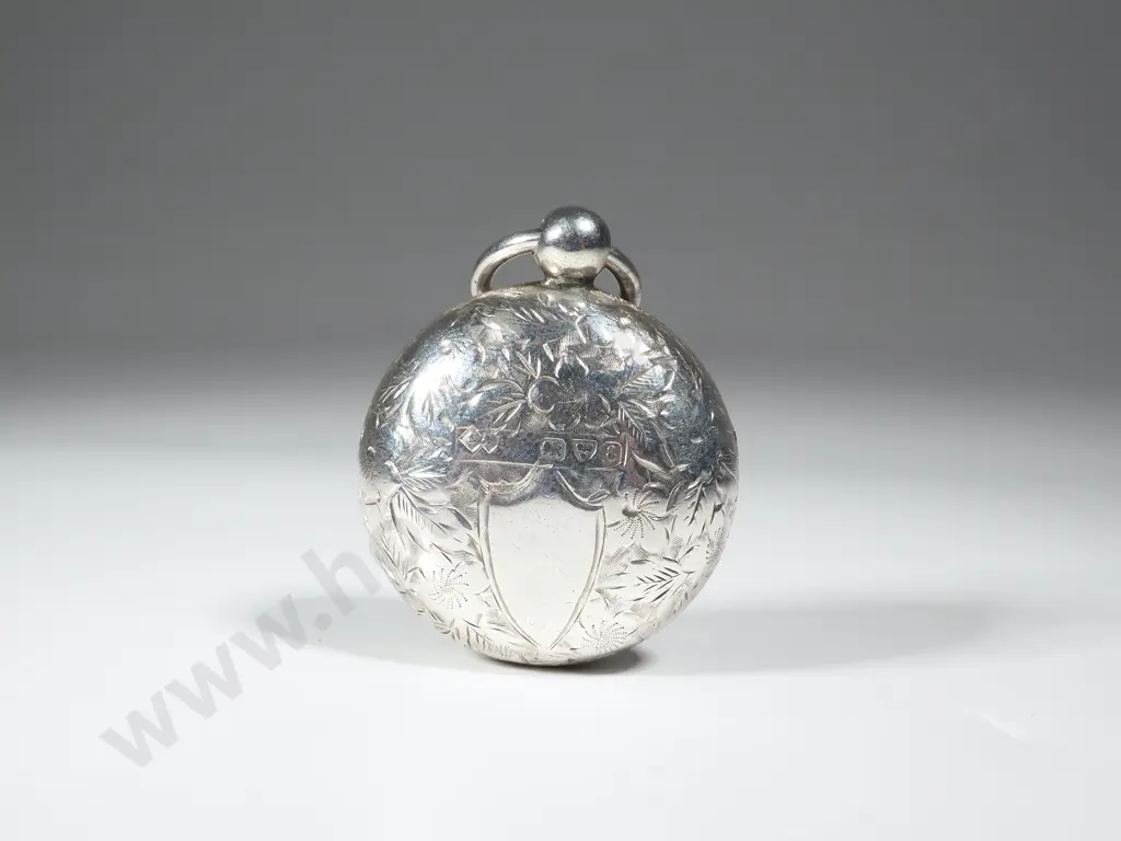 Unusual Sterling Silver Open Faced Sovereign Case Image 1++