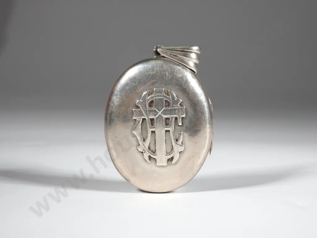 Sterling Silver Crested Locket Image 1++