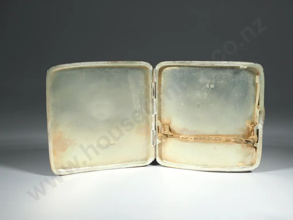 Antique Sterling Silver Cigarette Case Image 1++