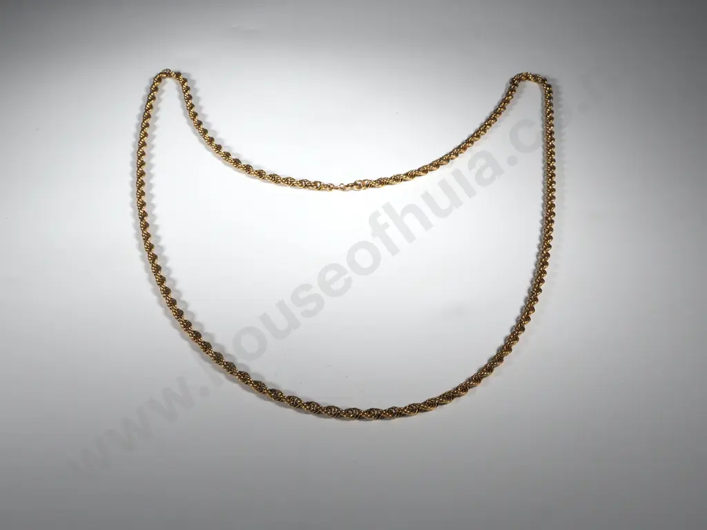 9ct Gold Fancy Rope Link Necklace Image 1++