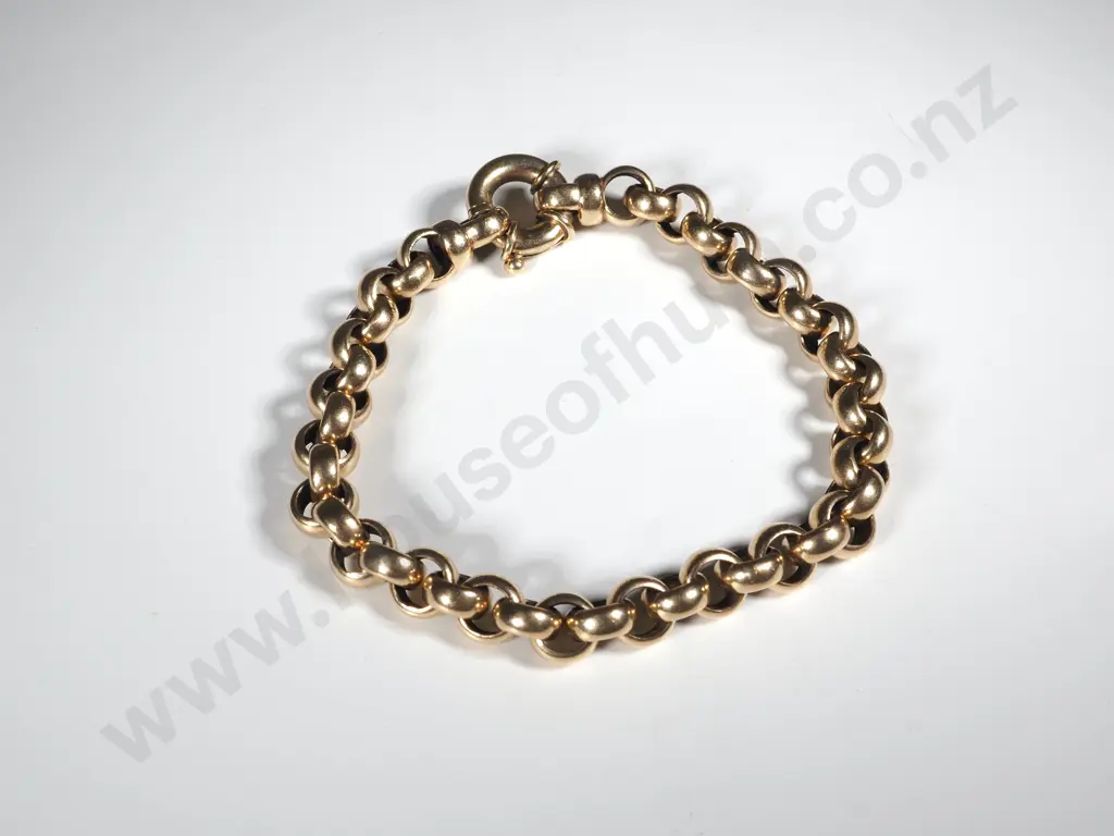 9ct Gold Belcher Link Bracelet Image 1++