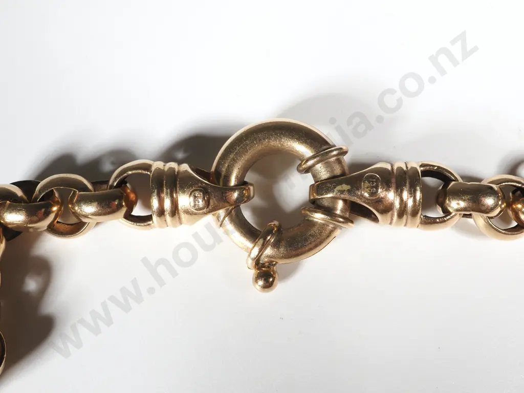 9ct Gold Belcher Link Necklace Image 1++