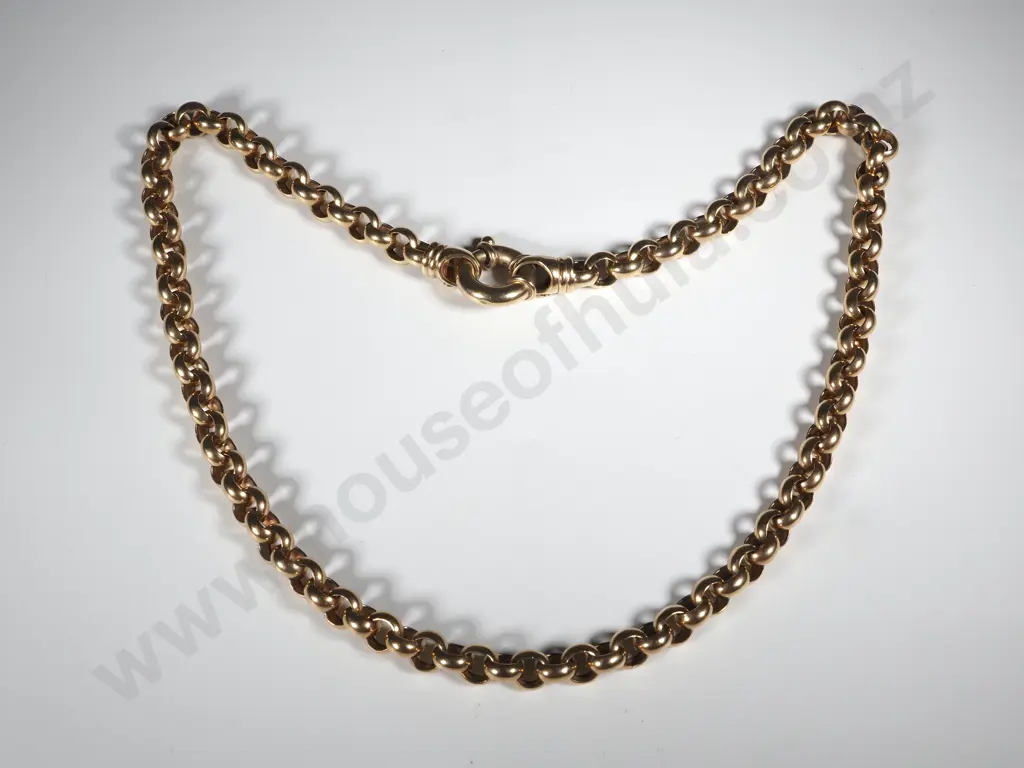9ct Gold Belcher Link Necklace Image 1++