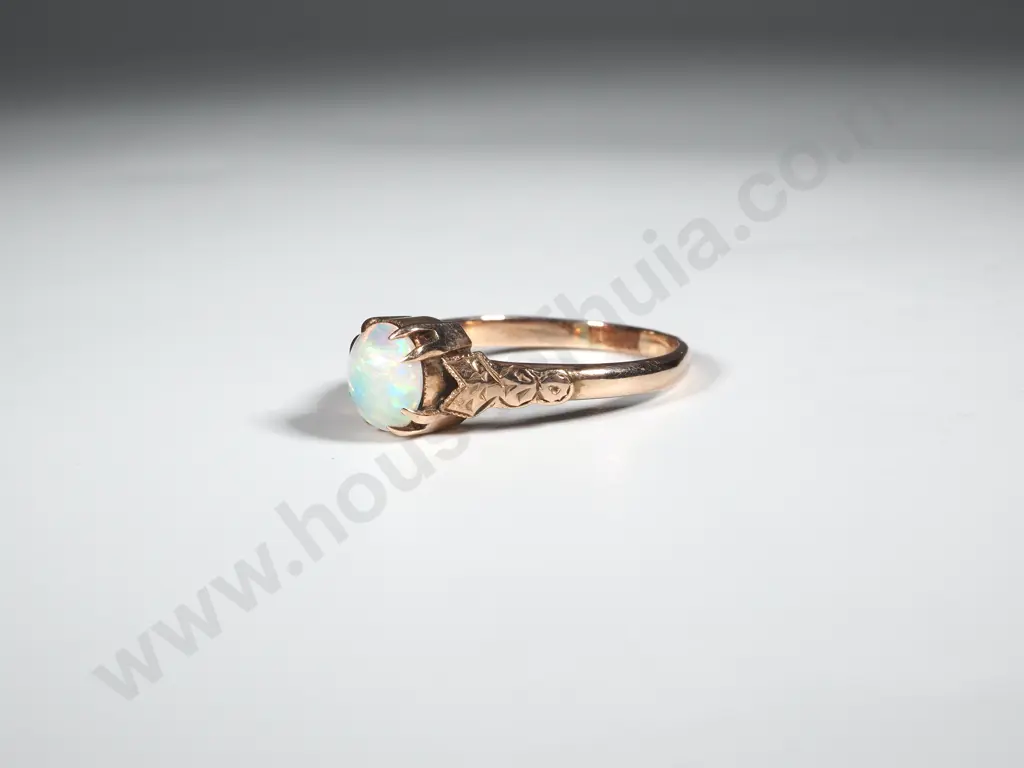 9ct Rose Gold Antique Opal Ring Image 1++