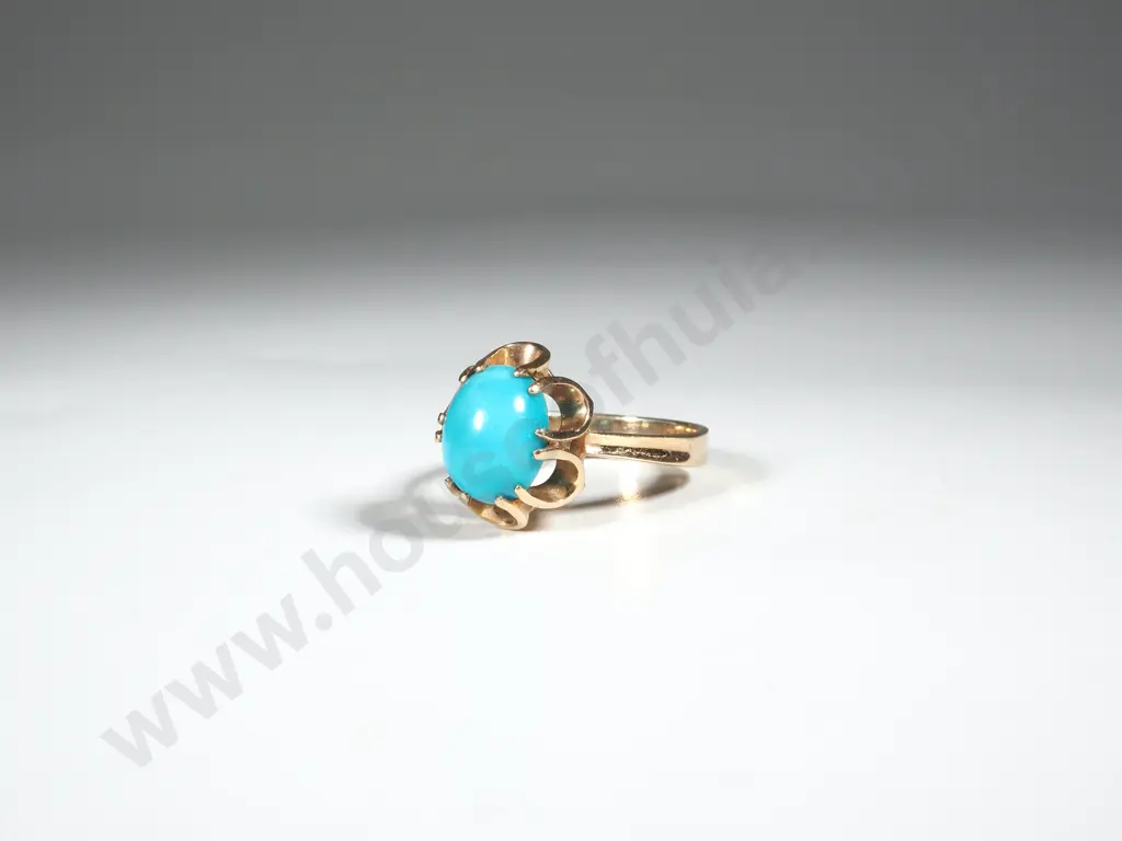 9ct Gold Coronet Sey Turquoise Ring Image 1++