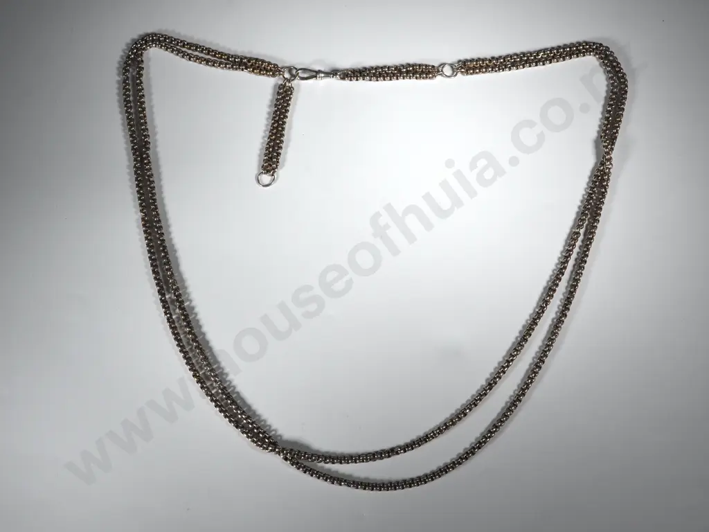 Heavy  Sterling Silver Belcher Link Guard Chain Image 1++