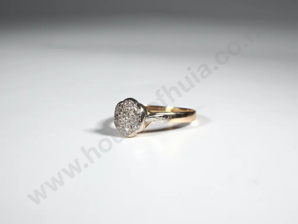 18ct Gold Pave Set Diamond Ring Image 1++