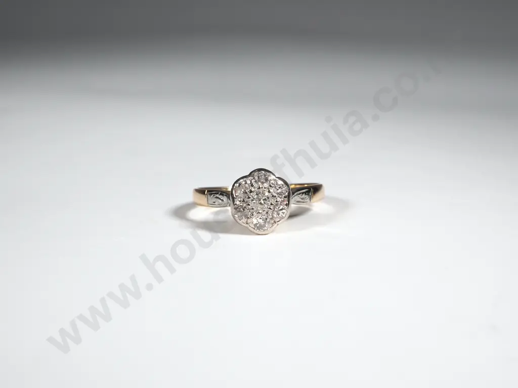 18ct Gold Pave Set Diamond Ring Image 1++