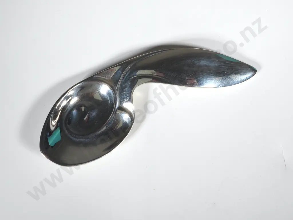 Tiffany and Co Sterling Silver Baby Spoon Rabbits Ear Handle & Swirl Bowl. Stamped Tiffany 925 Image 1++