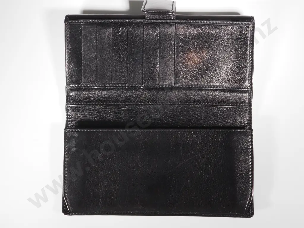 Gucci Black Leather "Britt" Long Wallet Image 1++