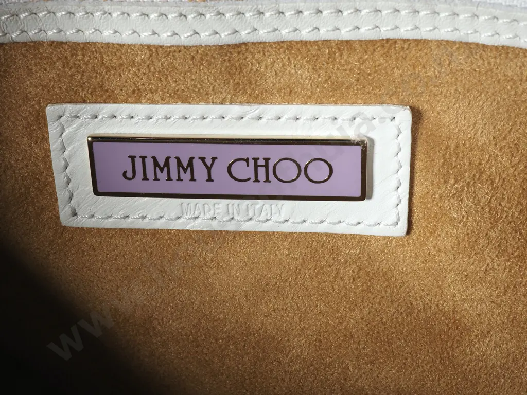 Jimmy Choo White Leather Handbag - Suede Lining Image 1++
