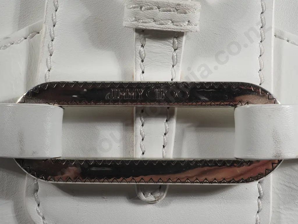 Jimmy Choo White Leather Handbag - Suede Lining Image 1++