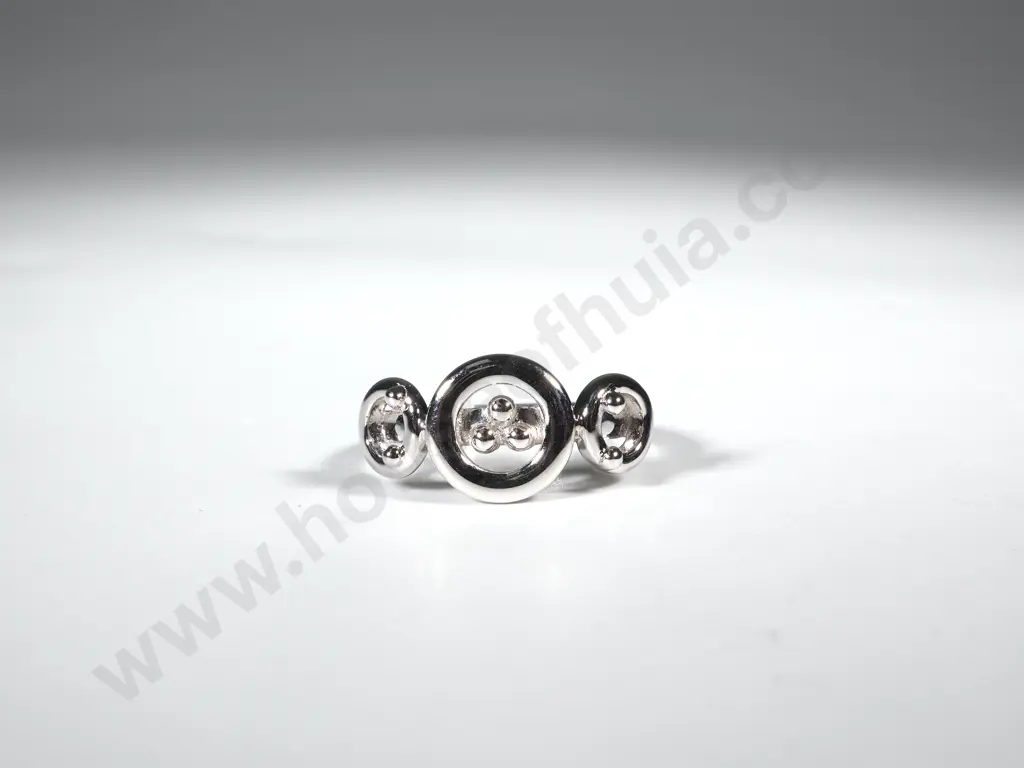 18ct White Gold Contemporary Circular Dress Ring w Valuation for $3,200.00 Image 1++