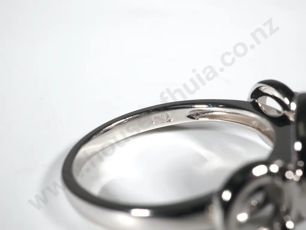 18ct White Gold Contemporary Circular Dress Ring w Valuation for $3,200.00 Image 1++