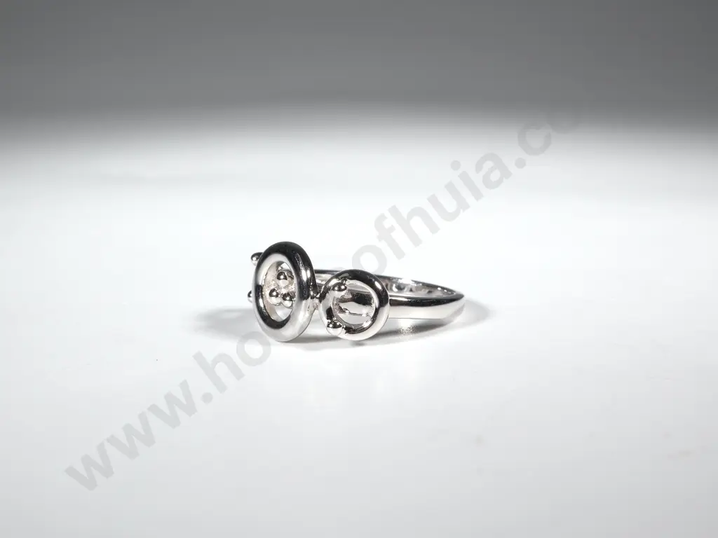 18ct White Gold Contemporary Circular Dress Ring w Valuation for $3,200.00 Image 1++