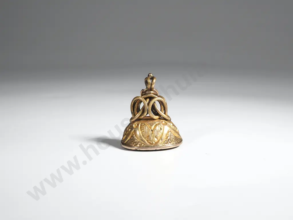 Gold Plated Bloodstone Fob Image 1++