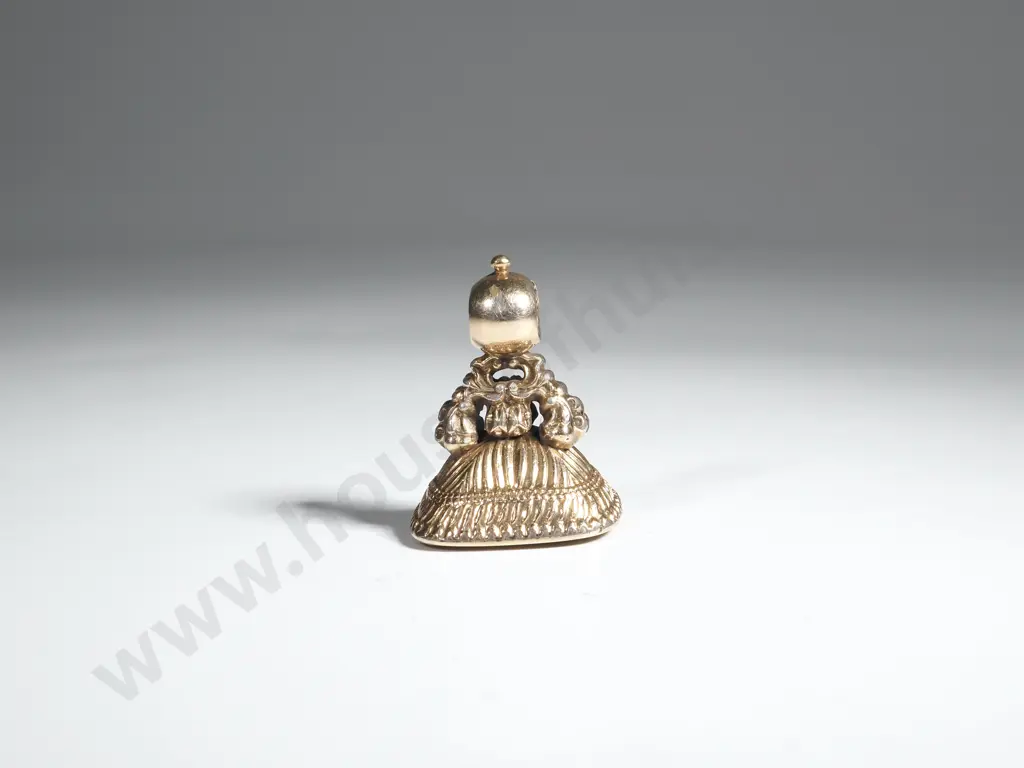 Antique Rolled Gold Bloodstone Seal w Seeing Eye "May It Watch Over You" Image 1++