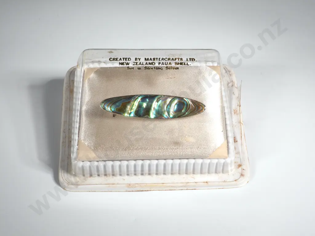 Classic Sterling Silver Paua Shell Brooch, Mastercrafts Ltd Image 1++