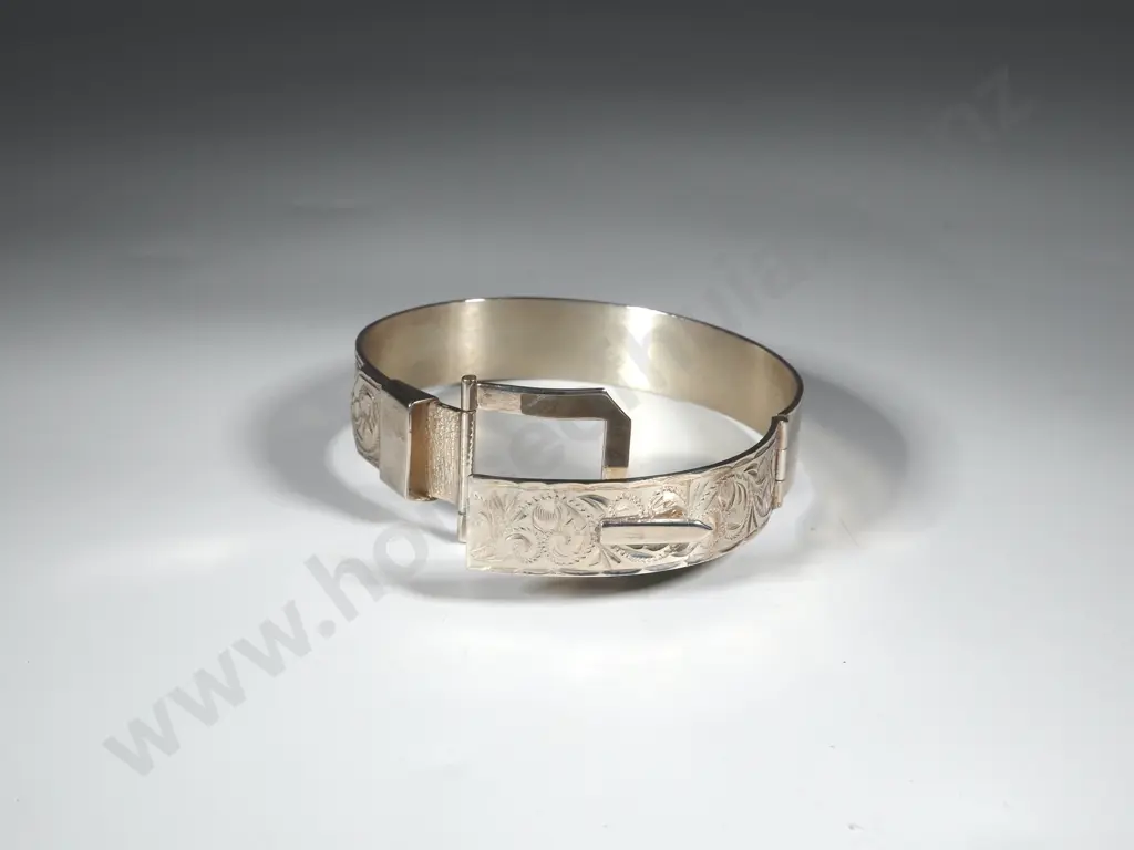 Sterling Silver Fancy Buckle Bracelet Image 1++