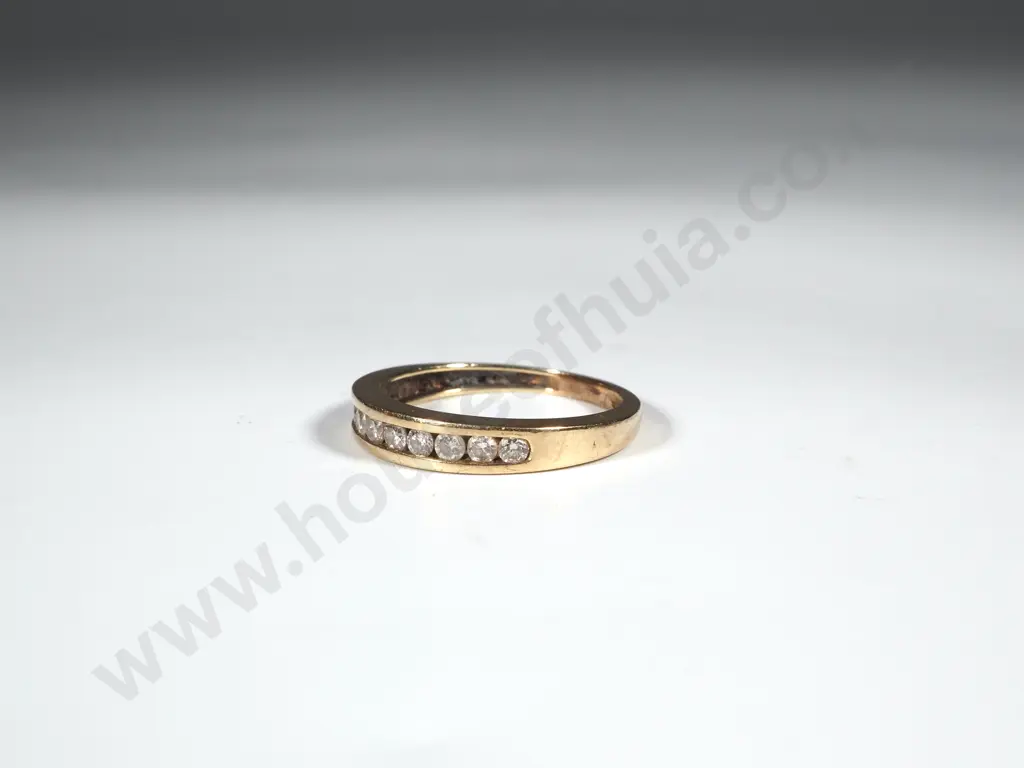 9ct Gold Channel Set Diamond Ring Image 1++
