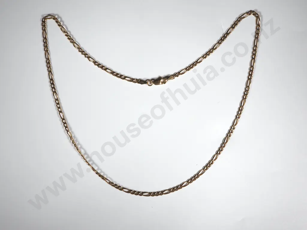 9ct Gold Figaro Link Chain Image 1++