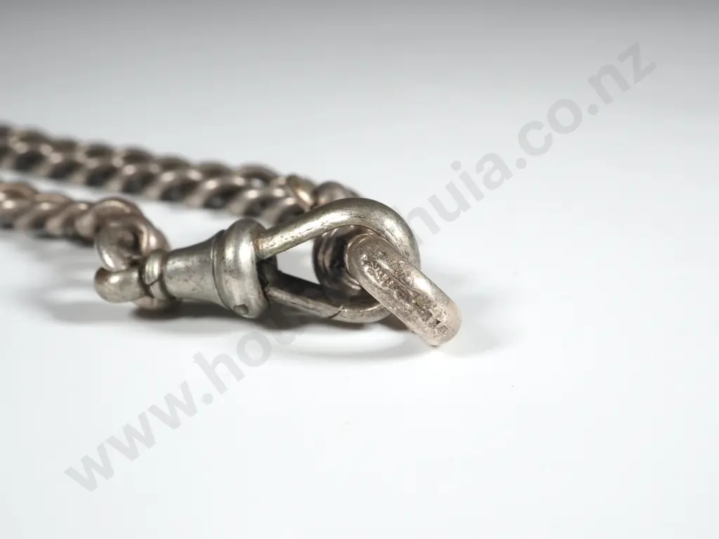 Sterling Silver Watch Chain with T Bar. Image 1++