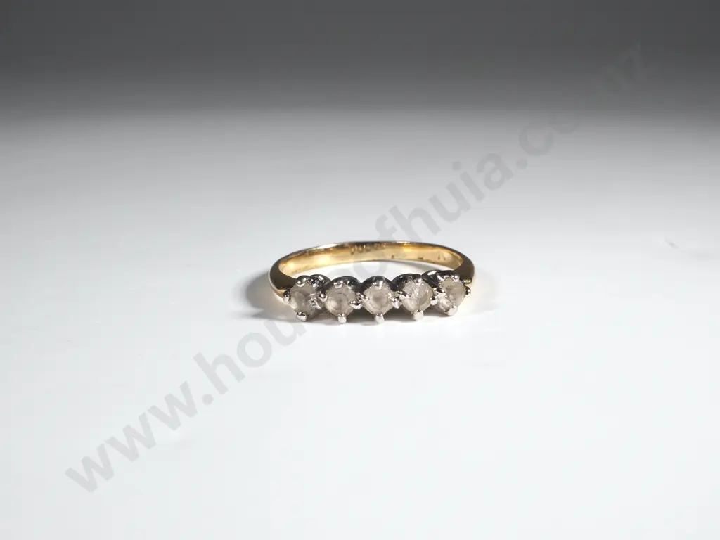 Sparkly Gold Plated Bridge Ring Image 1++