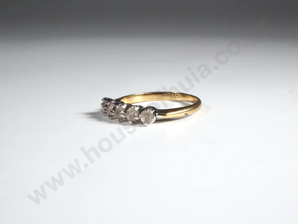 Sparkly Gold Plated Bridge Ring Image 1++