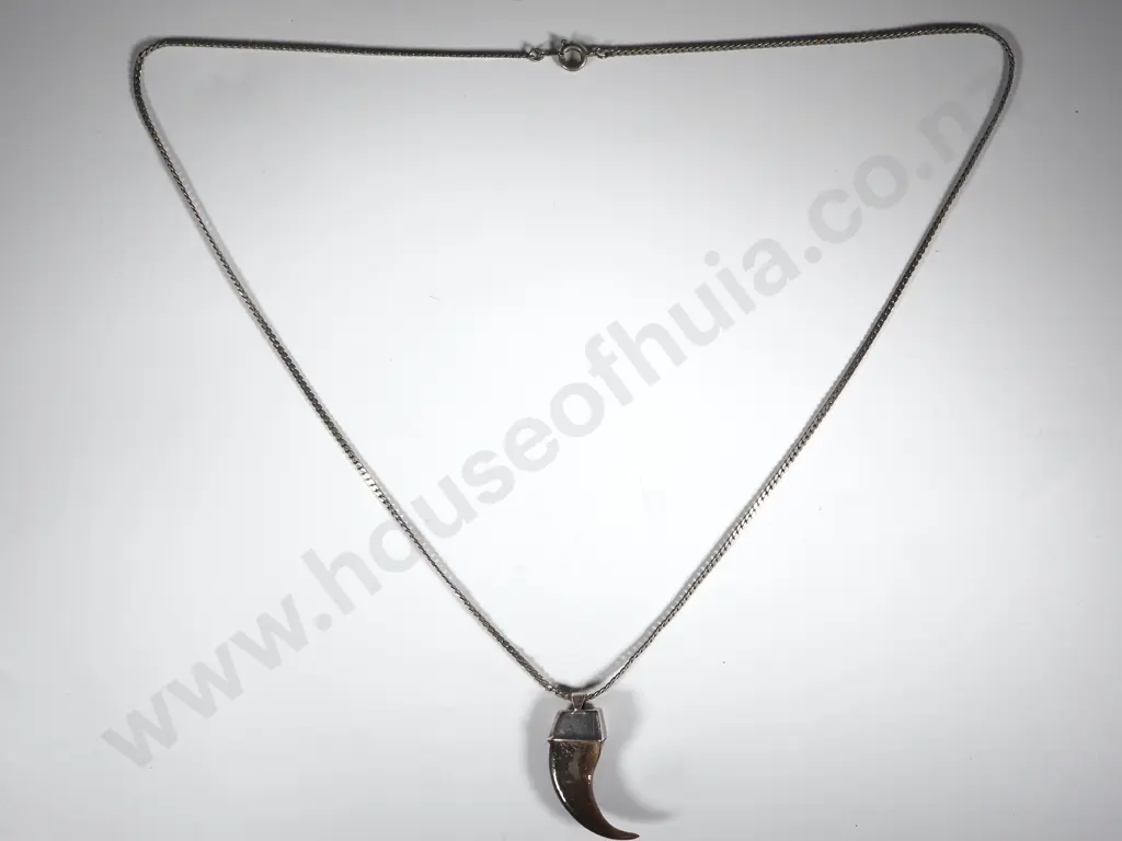 Black Bear Claw Necklace On Chain  Image 1++