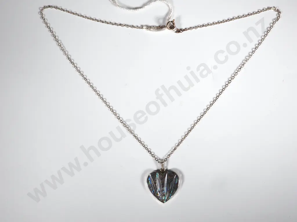 Sterling Silver Heart Shaped Pendant With Chain Image 1++