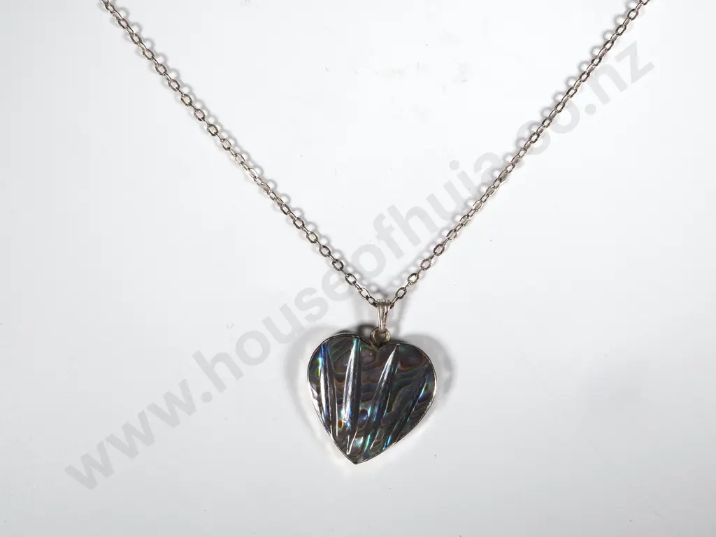 Sterling Silver Heart Shaped Pendant With Chain Image 1++