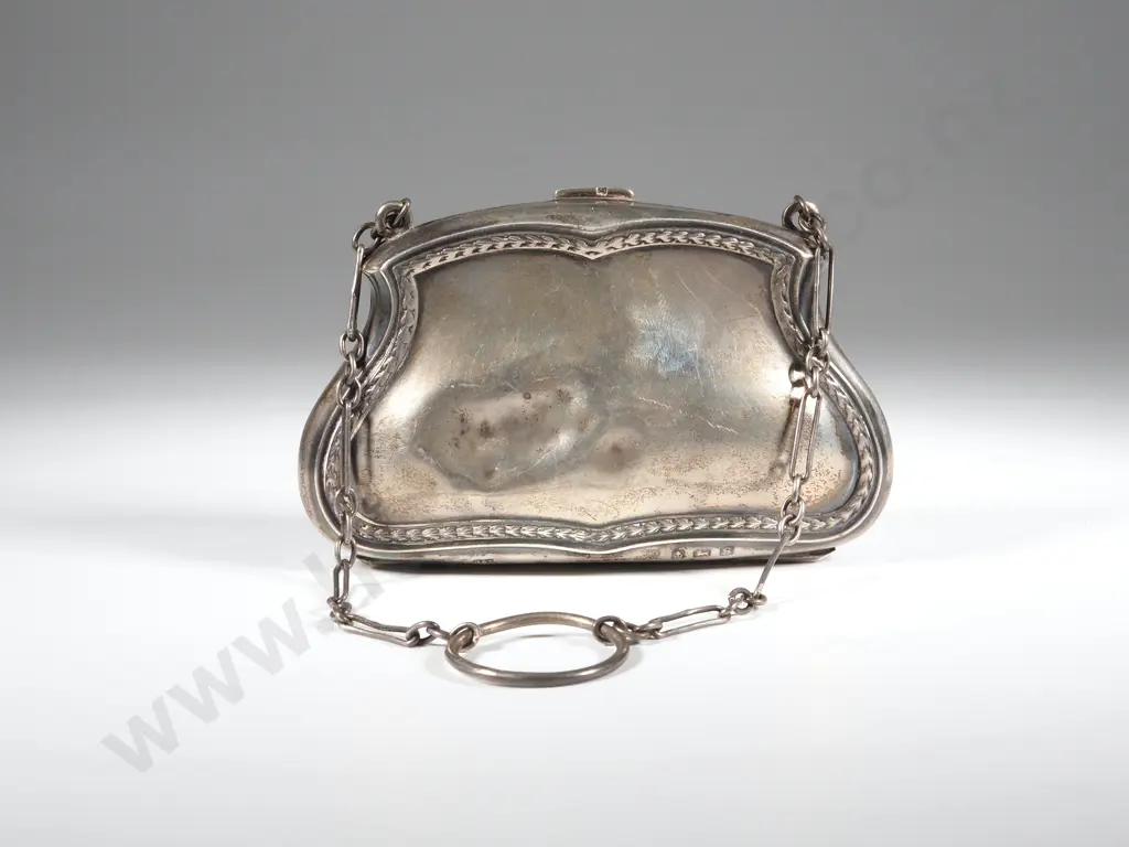 Vintage Sterling Silver With Chain. Birm 1917 Image 1++