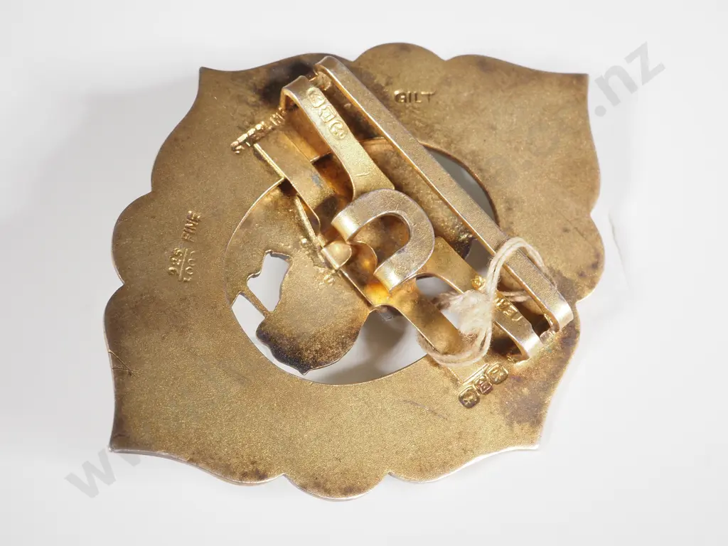 Sterling Silver & Fancy Enamel "Advance Australia" Belt Buckle Image 1++