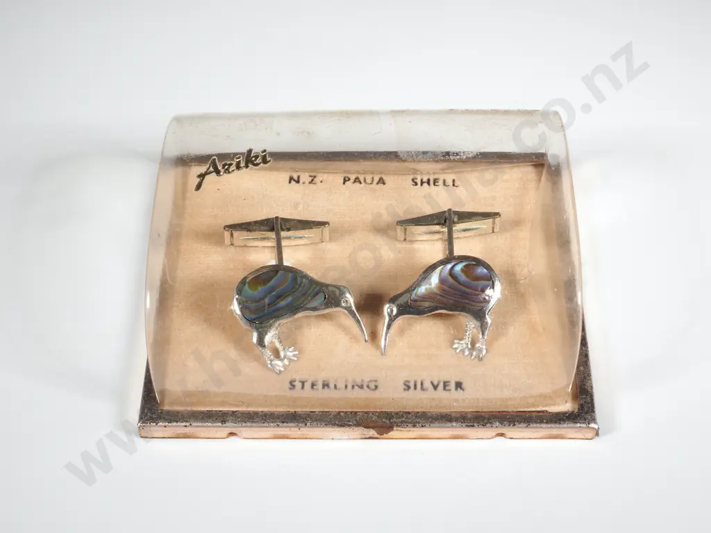 Pair Of Sterling Silver & Paua Shell Cufflinks  Image 1++