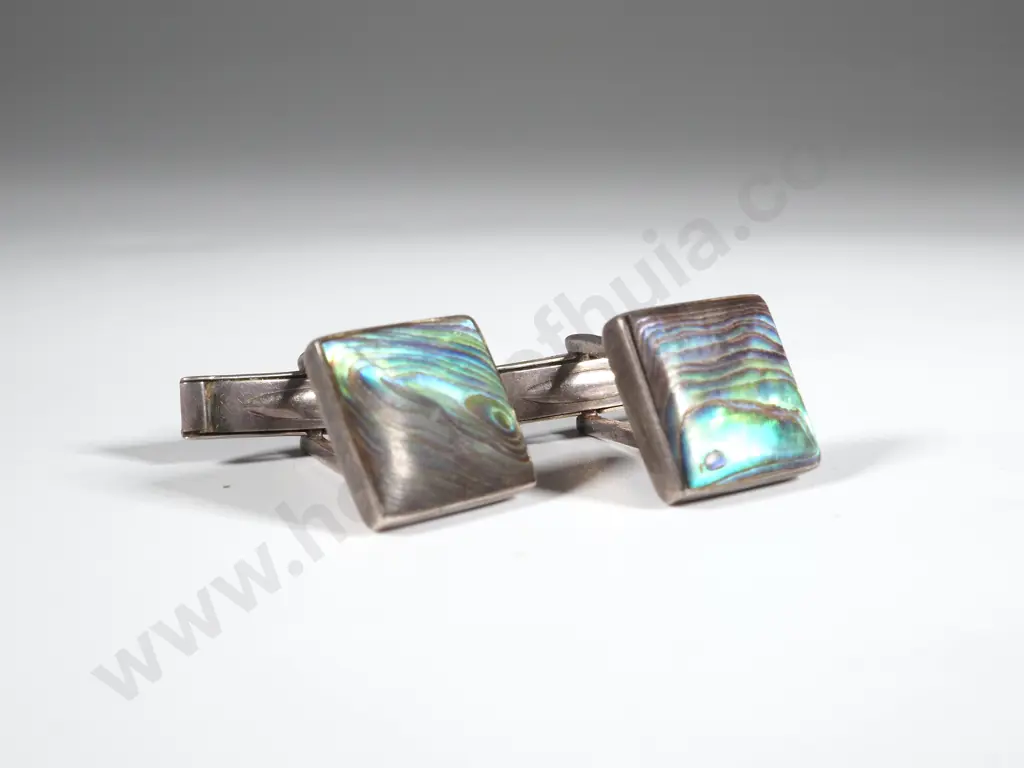 Sterling Silver & Paua Shell Cufflinks  Image 1++
