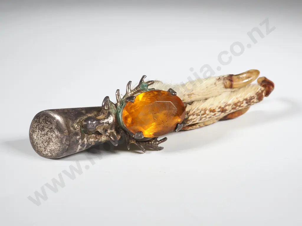 Sterling Silver Hallmarked Grouse Foot Brooch Image 1++